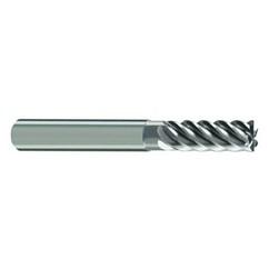 8mm Dia. - 63mm OAL - 45° Helix Bright Carbide End Mill - 6 FL - Americas Industrial Supply