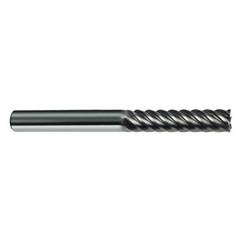 3/8" Dia. - 3" OAL - 45° Helix Bright Carbide End Mill - 6 FL - Americas Industrial Supply