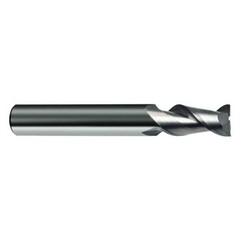 3mm Dia. - 57mm OAL - 45° Helix Bright Carbide End Mill - 2 FL - Americas Industrial Supply