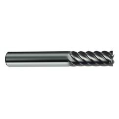 5mm Dia. - 57mm OAL - 45° Helix Bright Carbide End Mill - 6 FL - Americas Industrial Supply