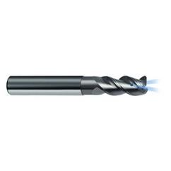 10mm Dia. - 72mm OAL - 45° Helix Bright Carbide End Mill - 3 FL - Americas Industrial Supply