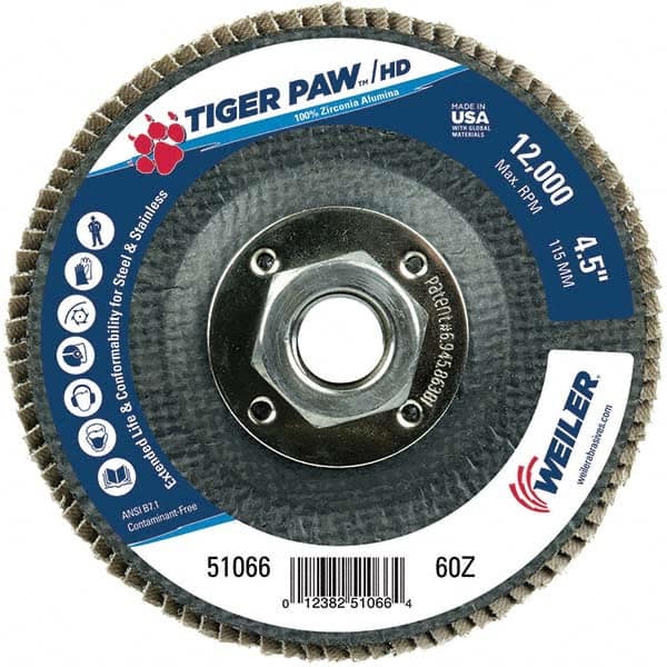 Weiler - Flap Discs Abrasive Type: Coated Flap Disc Type: Type 29 - Americas Industrial Supply