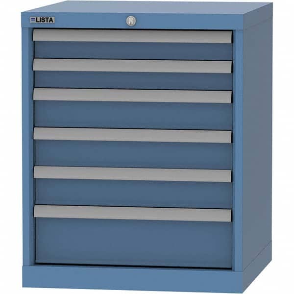 LISTA - 6 Drawer, 84 Compartment Bright Blue Steel Modular Storage Cabinet - Americas Industrial Supply
