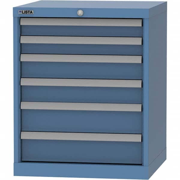 LISTA - 6 Drawer, 84 Compartment Bright Blue Steel Modular Storage Cabinet - Americas Industrial Supply