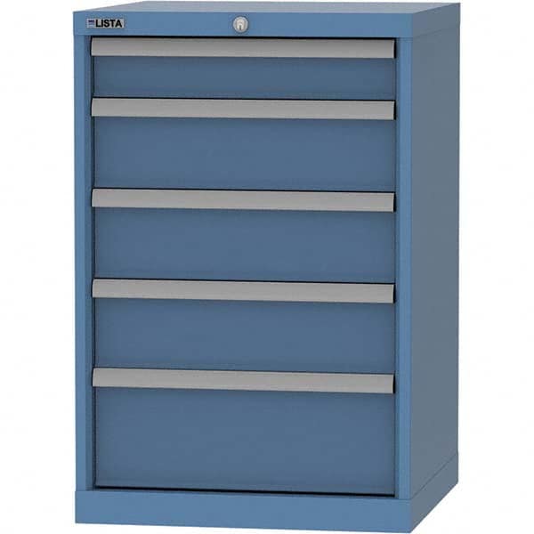 LISTA - 5 Drawer, 84 Compartment Bright Blue Steel Modular Storage Cabinet - Americas Industrial Supply