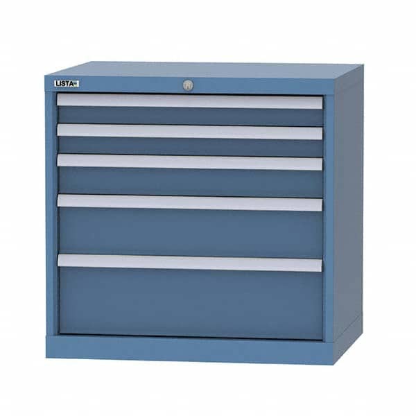 LISTA - 4 Drawer, 124 Compartment Bright Blue Steel Modular Storage Cabinet - Americas Industrial Supply