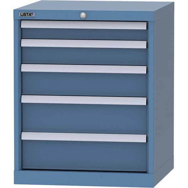 LISTA - 5 Drawer, 84 Compartment Bright Blue Steel Modular Storage Cabinet - Americas Industrial Supply