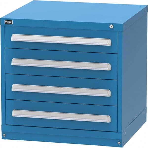 Vidmar - 4 Drawer Bright Blue Steel Modular Storage Cabinet - Americas Industrial Supply