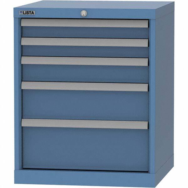 LISTA - 5 Drawer, 84 Compartment Bright Blue Steel Modular Storage Cabinet - Americas Industrial Supply