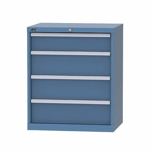 LISTA - 4 Drawer, 124 Compartment Bright Blue Steel Modular Storage Cabinet - Americas Industrial Supply