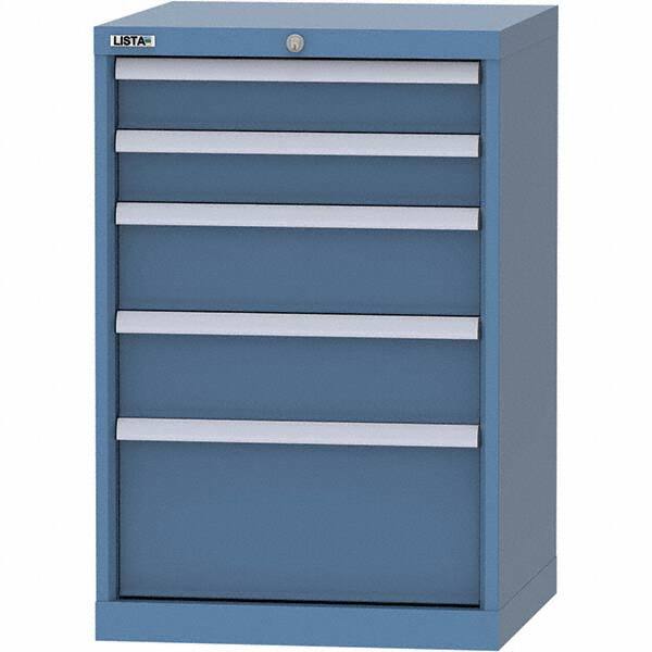 LISTA - 5 Drawer, 84 Compartment Bright Blue Steel Modular Storage Cabinet - Americas Industrial Supply