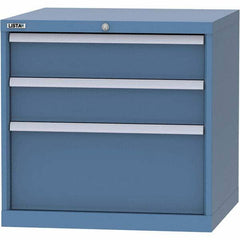 LISTA - 3 Drawer, 45 Compartment Bright Blue Steel Modular Storage Cabinet - Americas Industrial Supply