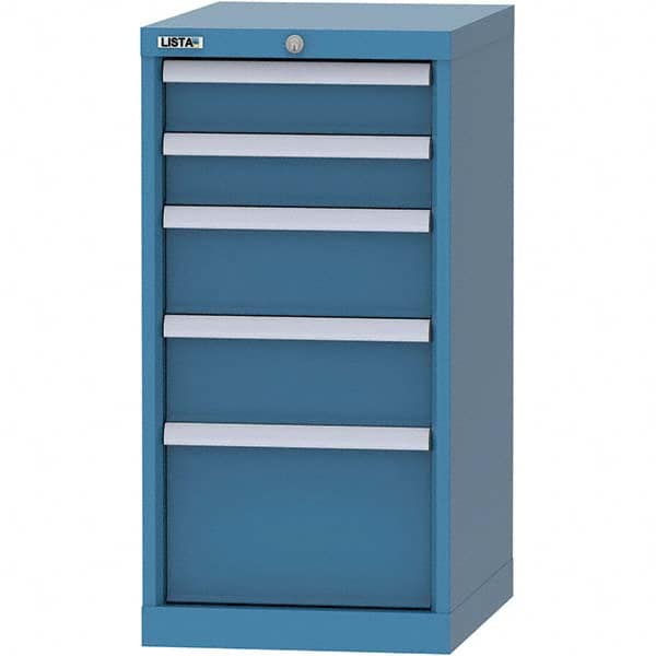 LISTA - 5 Drawer, 216 Compartment Bright Blue Steel Modular Storage Cabinet - Americas Industrial Supply