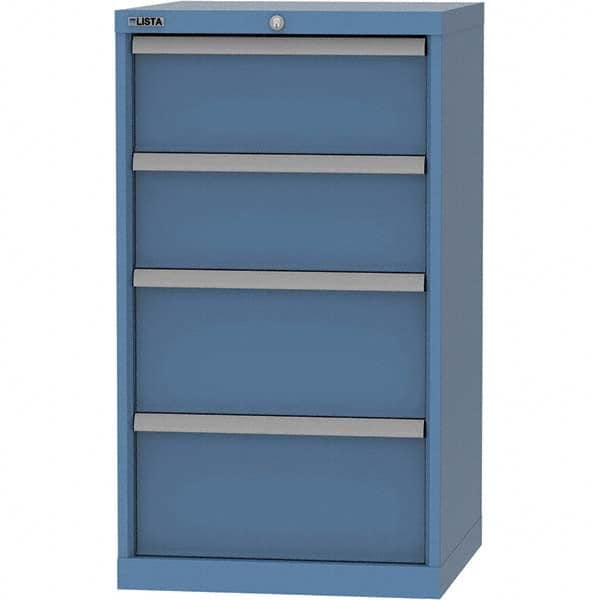 LISTA - 4 Drawer, 84 Compartment Bright Blue Steel Modular Storage Cabinet - Americas Industrial Supply