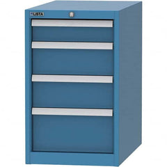 LISTA - 4 Drawer, 45 Compartment Bright Blue Steel Modular Storage Cabinet - Americas Industrial Supply
