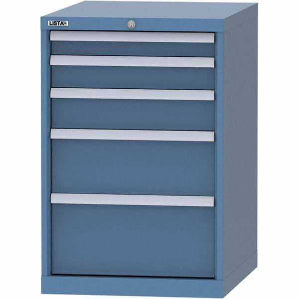 LISTA - 5 Drawer, 99 Compartment Bright Blue Steel Modular Storage Cabinet - Americas Industrial Supply