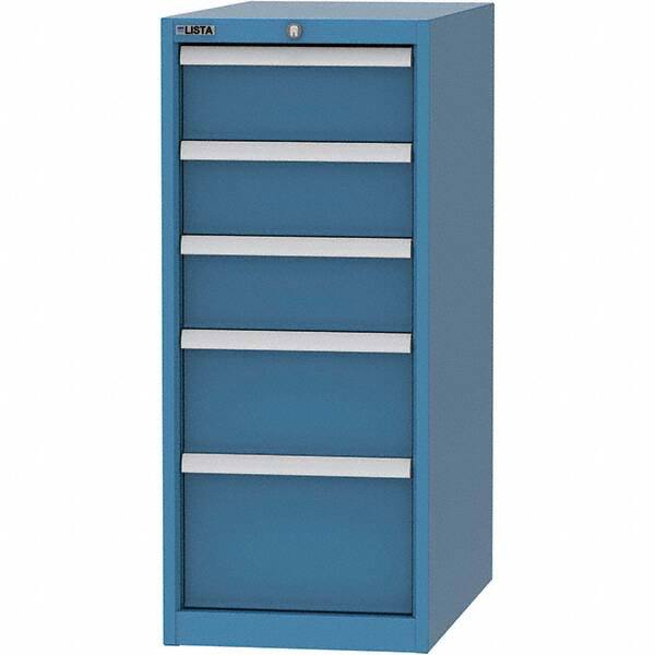 LISTA - 5 Drawer, 45 Compartment Bright Blue Steel Modular Storage Cabinet - Americas Industrial Supply