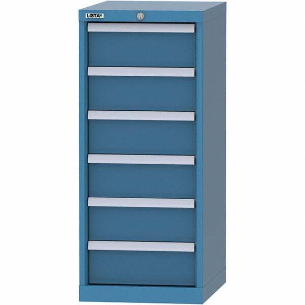 LISTA - 6 Drawer, 216 Compartment Bright Blue Steel Modular Storage Cabinet - Americas Industrial Supply