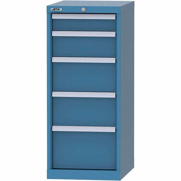 LISTA - 5 Drawer, 216 Compartment Bright Blue Steel Modular Storage Cabinet - Americas Industrial Supply