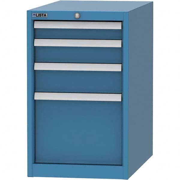 LISTA - 4 Drawer, 45 Compartment Bright Blue Steel Modular Storage Cabinet - Americas Industrial Supply