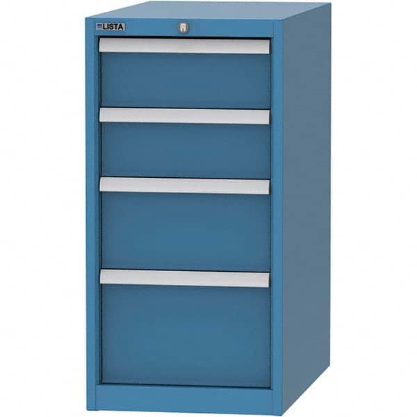 LISTA - 4 Drawer, 45 Compartment Bright Blue Steel Modular Storage Cabinet - Americas Industrial Supply