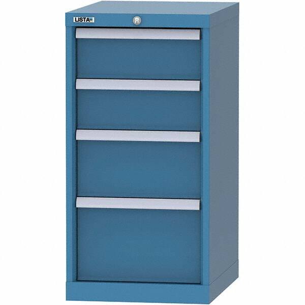 LISTA - 4 Drawer, 216 Compartment Bright Blue Steel Modular Storage Cabinet - Americas Industrial Supply