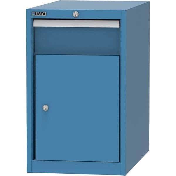 LISTA - 1 Drawer, 45 Compartment Bright Blue Steel Modular Storage Cabinet - Americas Industrial Supply