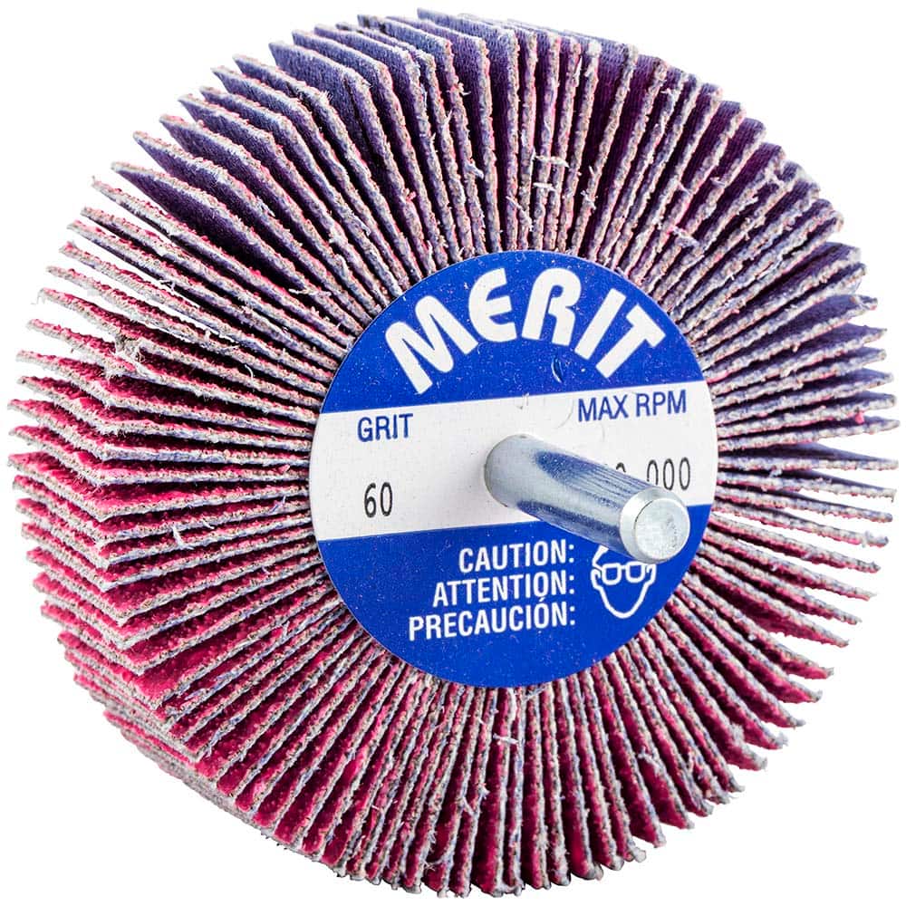 Merit Abrasives - Mounted Flap Wheels Abrasive Type: Coated Outside Diameter (Inch): 3 - Americas Industrial Supply