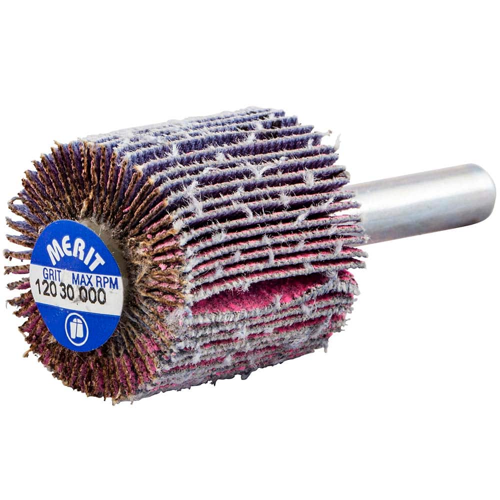 Merit Abrasives - Mounted Flap Wheels Abrasive Type: Coated Outside Diameter (Inch): 1 - Americas Industrial Supply