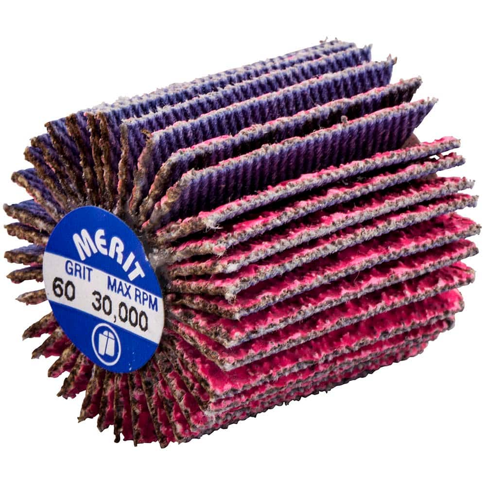 Merit Abrasives - 1 x 1" 60 Grit Ceramic Alumina Unmounted Flap Wheel - Americas Industrial Supply