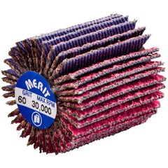 Merit Abrasives - 1 x 1" 60 Grit Ceramic Alumina Unmounted Flap Wheel - Americas Industrial Supply