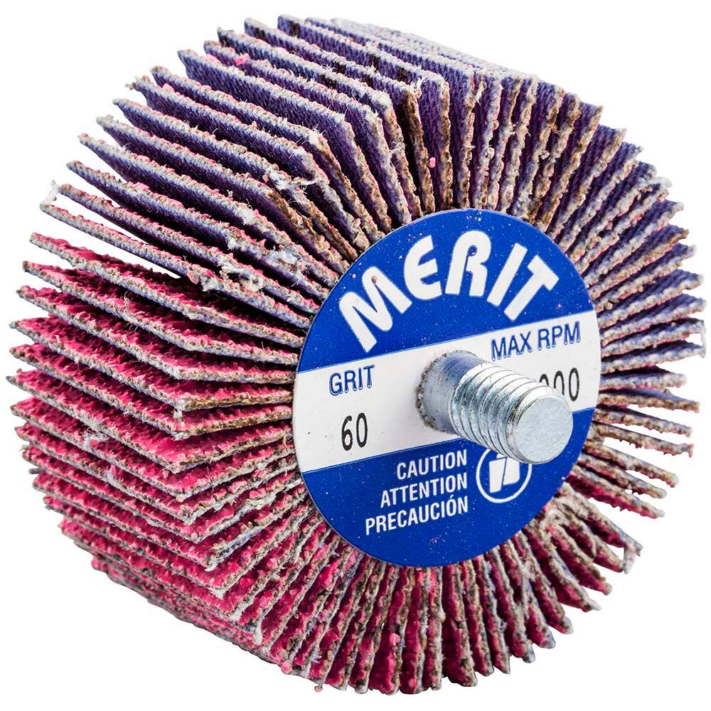 Merit Abrasives - 2 x 1" 60 Grit Ceramic Alumina Unmounted Flap Wheel - Americas Industrial Supply