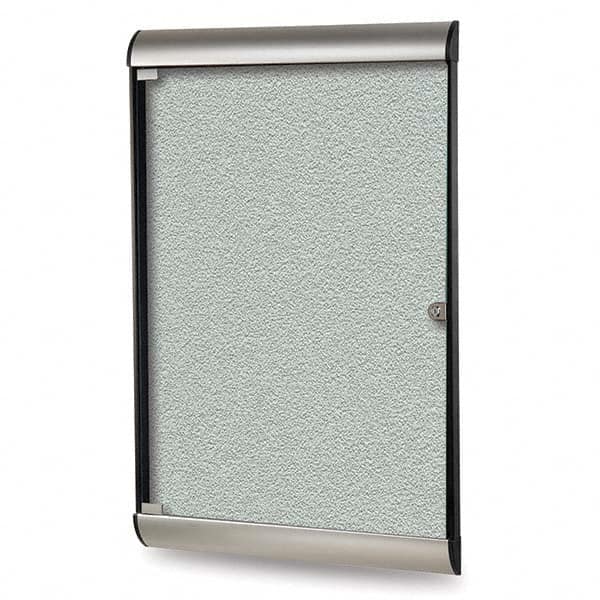 Ghent - Cork Bulletin Boards Style: Enclosed Bulletin Board Color: Silver - Americas Industrial Supply