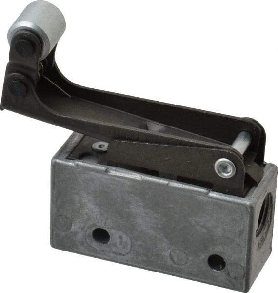 Mead - 3 Way Pilot Air Valve - 1/8" NPT Inlet, 1 Way, Roller Leaf - Americas Industrial Supply