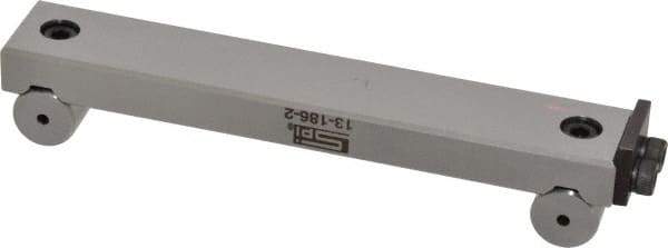 SPI - 6 Inch Long x 1 Inch Wide x 0.0002 Inch Center to Center Accuracy, 0.0004 Inch Parallelism, 5 Inch Between Rolls, Sine Bar - Steel, Includes Back Plate - Americas Industrial Supply