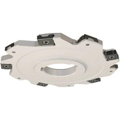Iscar - Arbor Hole Connection, 0.197" Cutting Width, 26.5mm Depth of Cut, 100mm Cutter Diam, 27mm Hole Diam, 12 Tooth Indexable Slotting Cutter - SDN Toolholder, LNET Insert, Right Hand Cutting Direction - Americas Industrial Supply