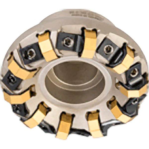 Iscar - 2.91" Cut Diam, 1" Arbor Hole, 0.138" Max Depth of Cut, 45° Indexable Chamfer & Angle Face Mill - 10 Inserts, ON.U 05\xB6S845 SN.U 13 Insert, Right Hand Cut, 10 Flutes, Series Helido - Americas Industrial Supply