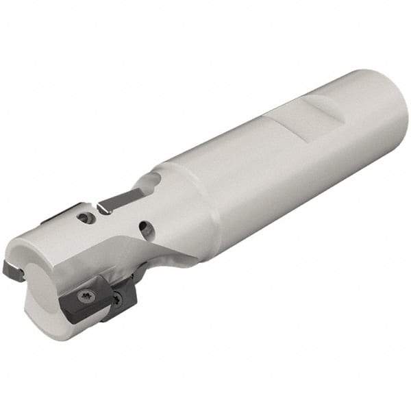 Iscar - 1-1/4" Cut Diam, 1.4" Max Depth of Cut, 1-1/4" Shank Diam, 4.3" OAL, Indexable Square Shoulder End Mill - HP ANK-07.. Inserts, Weldon Shank, 90° Lead Angle, Series Heliplus - Americas Industrial Supply