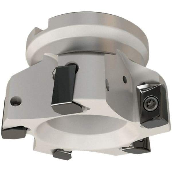 Iscar - 10 Inserts, 125mm Cut Diam, 40mm Arbor Diam, 16.3mm Max Depth of Cut, Indexable Square-Shoulder Face Mill - 0/90° Lead Angle, 63mm High, H490 AN.X 17 Insert Compatibility, Through Coolant, Series Helido - Americas Industrial Supply