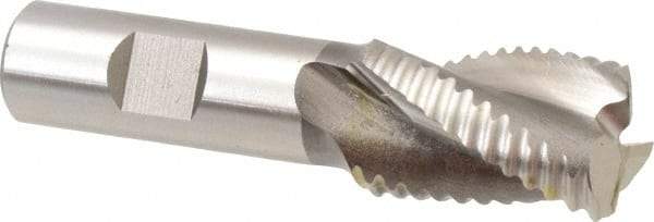 Hertel - 1" Diam, Coarse Pitch, 1-1/2" LOC, 3 Flute Cobalt Roughing Square End Mill - Uncoated, 3-3/4" OAL, 3/4" Shank Diam, Single End, Centercutting, 37° Helix - Americas Industrial Supply