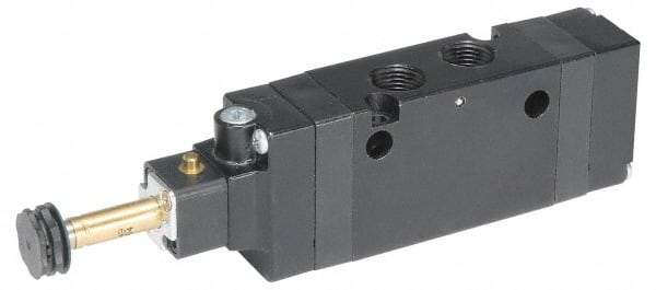 Parker - 3/8" NPT Port, Single Solenoid, 3 Way, Valveless Coil, Aluminum Solenoid Valve - Normally Closed, 145 Max PSI, Buna-N Seal - Americas Industrial Supply