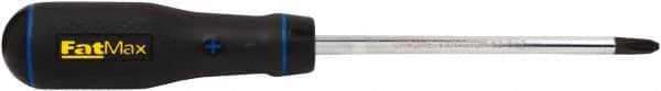 Stanley - #3, 11" OAL, Standard Phillips Screwdriver - 6" Blade Length, Round Shank, Ergonomic Handle - Americas Industrial Supply