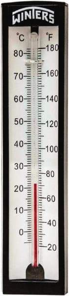Winters - 20 to 180°F, Industrial Thermometer with Standard Thermowell - 2 Inch Immersion Length, 1-7/8 Inch Stem Length, 6 Inch Long, 1/2 Inch Thread - Americas Industrial Supply