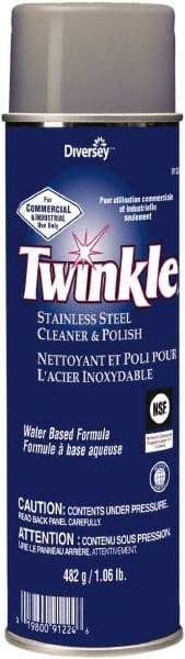 Twinkle - 17 Fluid Ounce Liquid Stainless Steel Cleaner and Polish - Unscented, Aerosol - Americas Industrial Supply