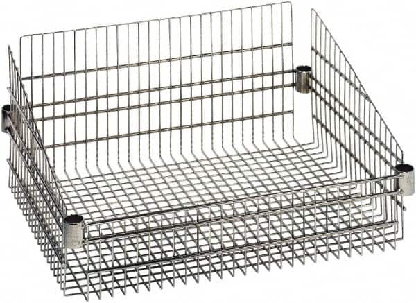 Quantum Storage - Wire Basket Unit - 24" Wide x 24" Deep x 10" High, - Americas Industrial Supply
