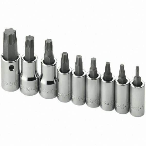SK - 9 Piece 1/4 & 3/8" Drive Torx Bit Socket Set - Americas Industrial Supply