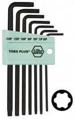 Wiha - 7 Piece IP6 to IP20 L-Key Long Arm Torx Plus Key Set - IP6, IP7, IP8, IP9, IP10, IP15, IP20 Torx Size - Americas Industrial Supply