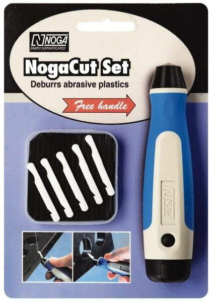 Noga - 11 Piece Ceramic Blade Hand Deburring Tool Set - CR6000, CR6100 Blades, For Parting Line Flash, Straight Edge, Surface Scraping - Americas Industrial Supply