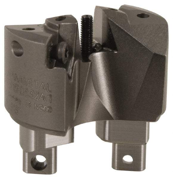 Kennametal - Series KSEM Plus, Head Connection FDS56, 59mm Max Diam Pilot Insert Drill Head - 23mm Pilot Drill Diam, 2 Nonpilot Inserts, 30mm Head Length - Americas Industrial Supply