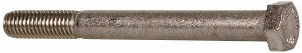 Value Collection - 1/2-13 UNC, 5" Length Under Head Hex Head Cap Screw - Partially Threaded, Grade 316 Stainless Steel, Uncoated, 3/4" Hex - Americas Industrial Supply